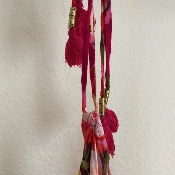 Miss Kitsch Ibiza Pink Floral Cotton Maxi Dress S - Picture 6 of 13